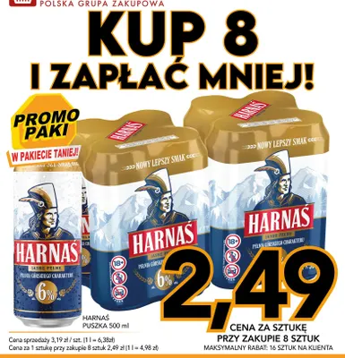 Piwo Harnaś promocja w Kupiec
