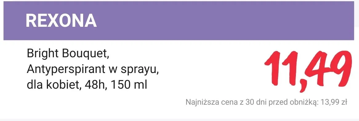 Antyperspirant w sprayu Bright Bouquet dla kobiet 48h promocja w Rossmann