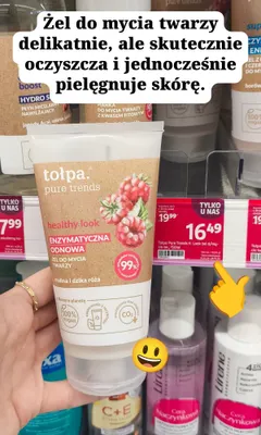 Żel do mycia twarzy Tołpa Pure Trends Healthy Look enzymatyczna odnowa promocja w Rossmann