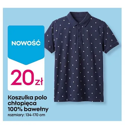 Koszulka polo chłopięca 100% bawełny promocja w Pepco