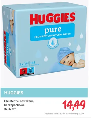 Chusteczki nawilżane, bezzapachowe Pure promocja w Rossmann