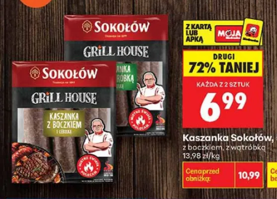 Kaszanka Sokołów z wątróbką promocja w Biedronka