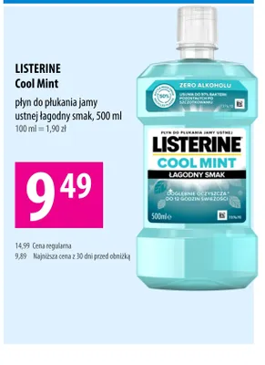 Płyn do płukania jamy ustnej Cool Mint łagodny smak promocja w Hebe