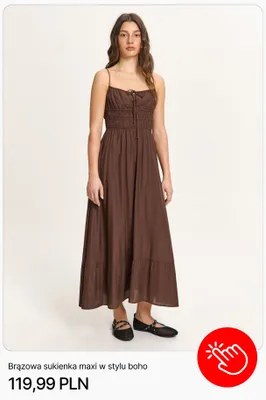 Sukienka damska maxi w stylu boho Cropp promocja w Cropp