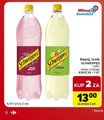 Napój Schweppes Lemon promocja w Carrefour Market