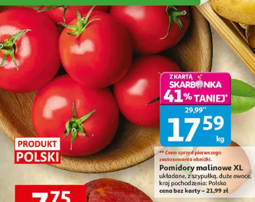 Pomidory malinowe XL promocja w Auchan