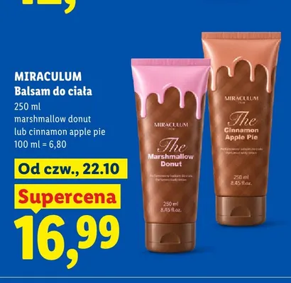 Balsam do ciała cinnamon apple pie Miraculum promocja w Lidl