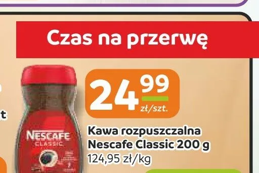 Kawa rozpuszczalna Nescafe Classic promocja w Społem Częstochowa