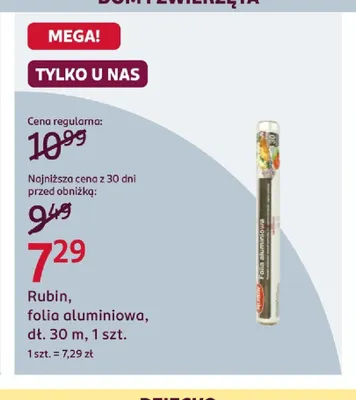 Folia aluminiowa dł. 30 m Rubin promocja w Rossmann