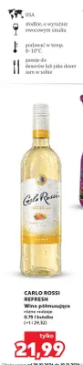 Wino półmusujące Carlo Rossi Refresh promocja w Kaufland