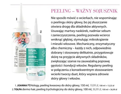Peeling trychologiczny do skóry głowy Tołpa dermo hair promocja w Hebe