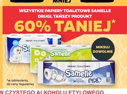 Papier toaletowy Samelle Super Miękki promocja w Netto