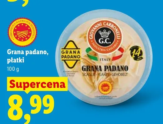 Ser Grana Padano płatki G.C. Giovanni Carbonelli promocja w Lidl