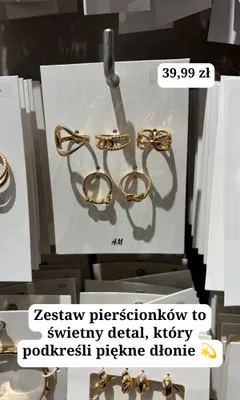 Zestaw pierścionków H&M promocja w H&M