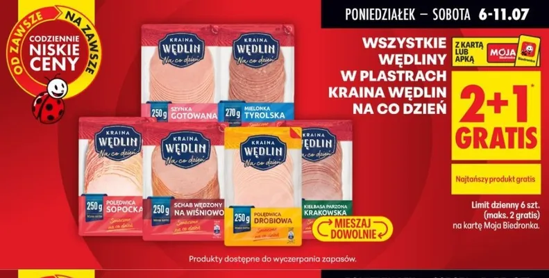 Szynka gotowana Kraina Wędlin Na co dzień promocja w Biedronka
