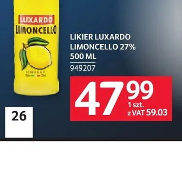 Likier Luxardo Limoncello 27% promocja w Selgros