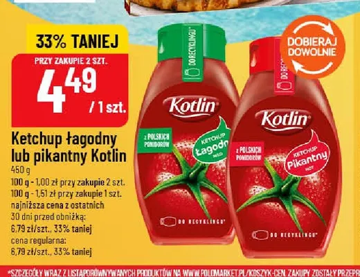 Ketchup łagodny Kotlin promocja w POLOmarket
