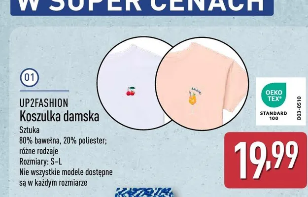 Koszulka damska promocja w Aldi