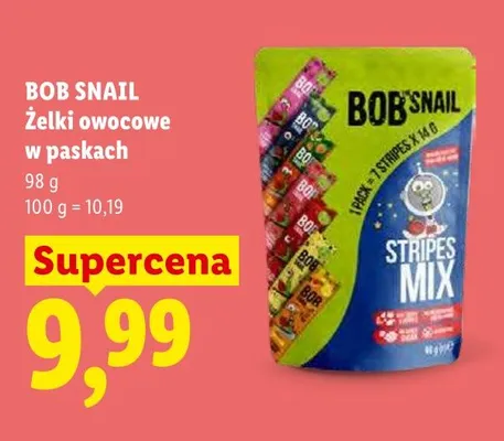 Żelki owocowe w paskach Bob Snail promocja w Lidl