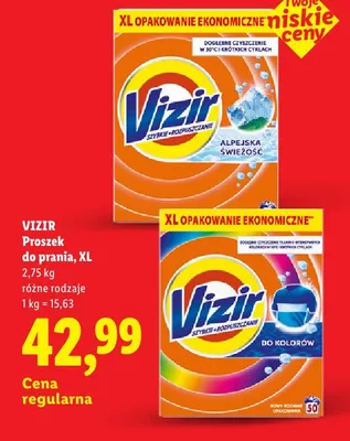 Proszek do prania Vizir Alpejska Świeżość XL promocja w Lidl