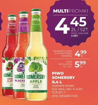 Piwo Somersby promocja w Duży Ben