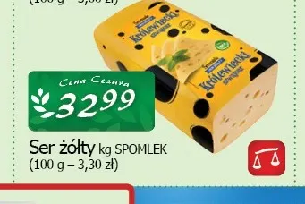 Ser żółty Spomlek promocja w CEZAR Delikatesy