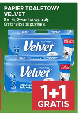 Papier toaletowy Velvet Delikatnie biały Soft white promocja w Stokrotka