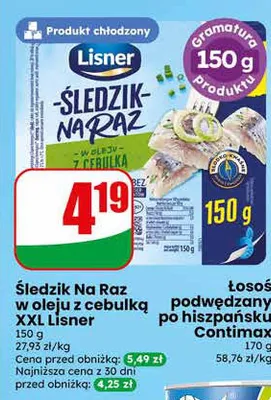 Łosoś podwędzany po hiszpańsku Contimax promocja w Dino