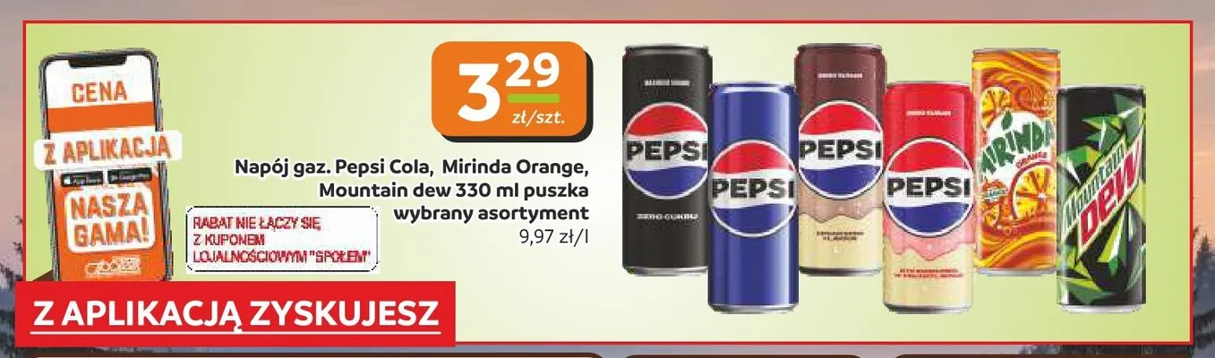 Napój gazowany Mirinda Orange promocja w Społem Częstochowa