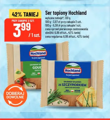 Ser topiony w plastrach gouda Hochland promocja w POLOmarket