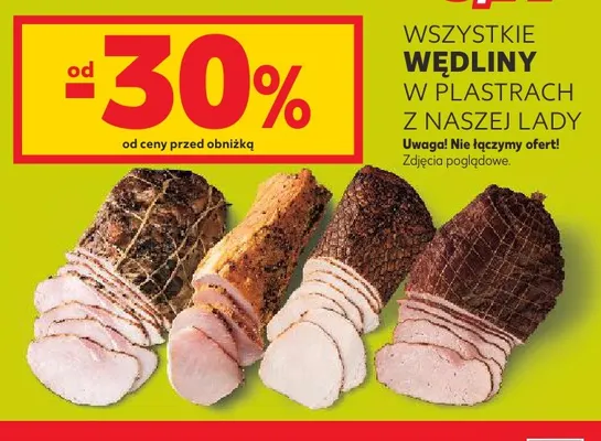 Wędliny w plastrach z naszej lady promocja w Kaufland