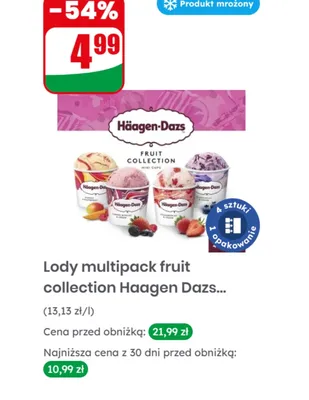 Lody multipack fruit collection promocja w Dino