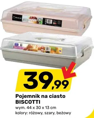 Pojemnik na ciasto BISCOTTI promocja w Bricomarche