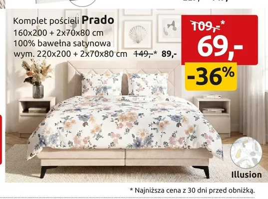 Komplet pościeli Prado 160x200 cm + 2x70x80 cm promocja w Black Red White