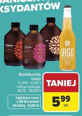 Kombucha Vigo Original promocja w Carrefour