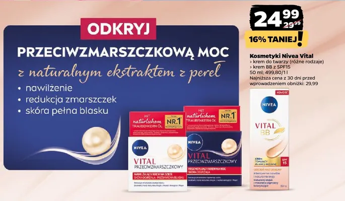 Krem do twarzy, różne rodzaje promocja w Netto