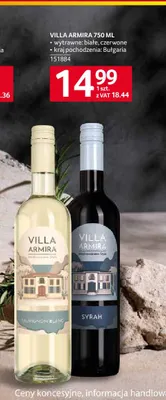 Wino czerwone Villa Armira wytrawne promocja w Selgros