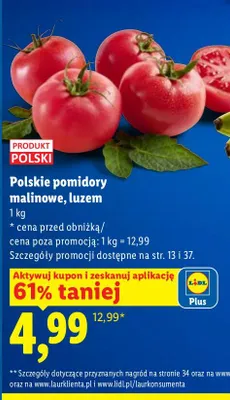 Polskie pomidory malinowe luzem promocja w Lidl