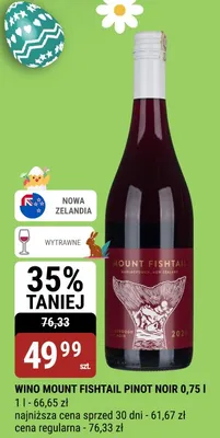 Wino Mount Fishtail Pinot Noir promocja w bi1