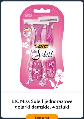 Golarki damskie jednorazowe BIC Miss Soleil promocja w Amazon