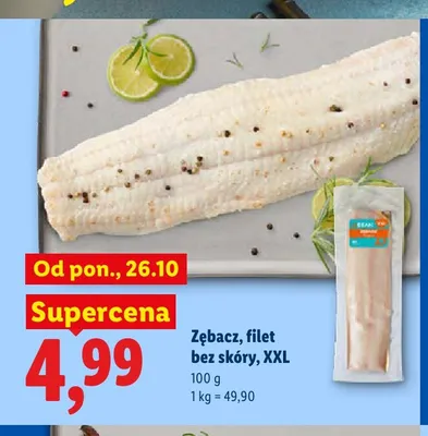 Zębacz filet bez skóry Ocean Sea XXL promocja w Lidl