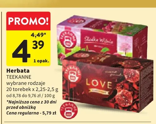 Herbata Teekanne Love promocja w Intermarche