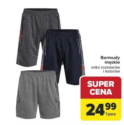 Bermudy męskie promocja w Carrefour