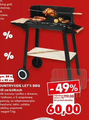 Grill na kółkach Countryside Let's Bbq promocja w Kaufland