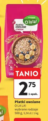 Płatki owsiane górskie O la la! promocja w Intermarche
