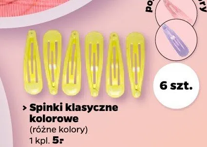 Spinki klasyczne kolorowe promocja w Netto