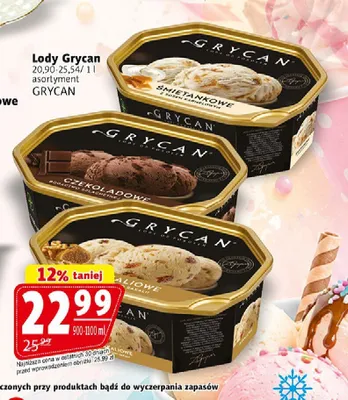 Lody Grycan Śmietankowe z sosem karmelowym promocja w Prim Market