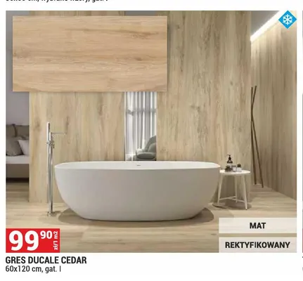 Gres Ducale Cedar 60x120 cm gat. I promocja w Merkury Market