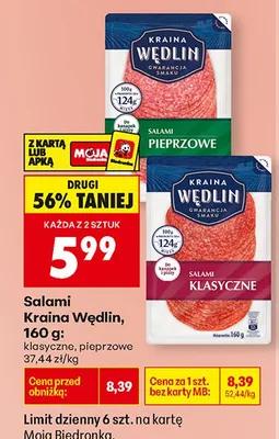 Salami klasyczne promocja w Biedronka