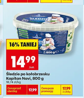 Śledzie po kołobrzesku Kapitan Navi promocja w Biedronka